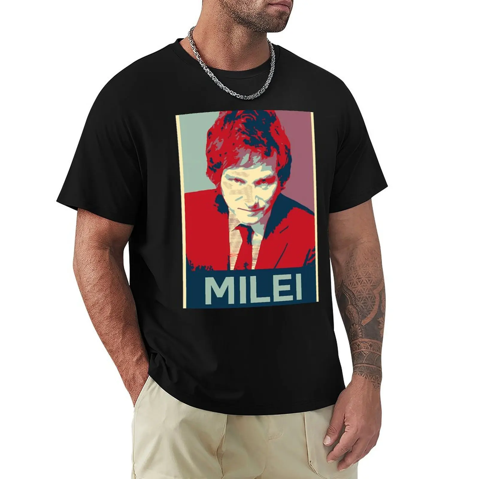 Camiseta de diseño Javier Milei, camiseta informal básica clásica