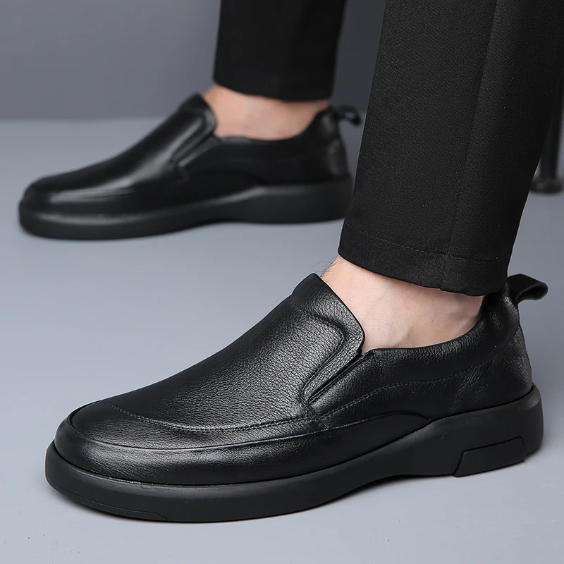 Heren Casual Lederen Schoenen Voor Heren Vrijetijdsschoenen 2023 Zomer Herenschoenen Handgemaakte Natuurlijke Koe Lederen Heren Instappers