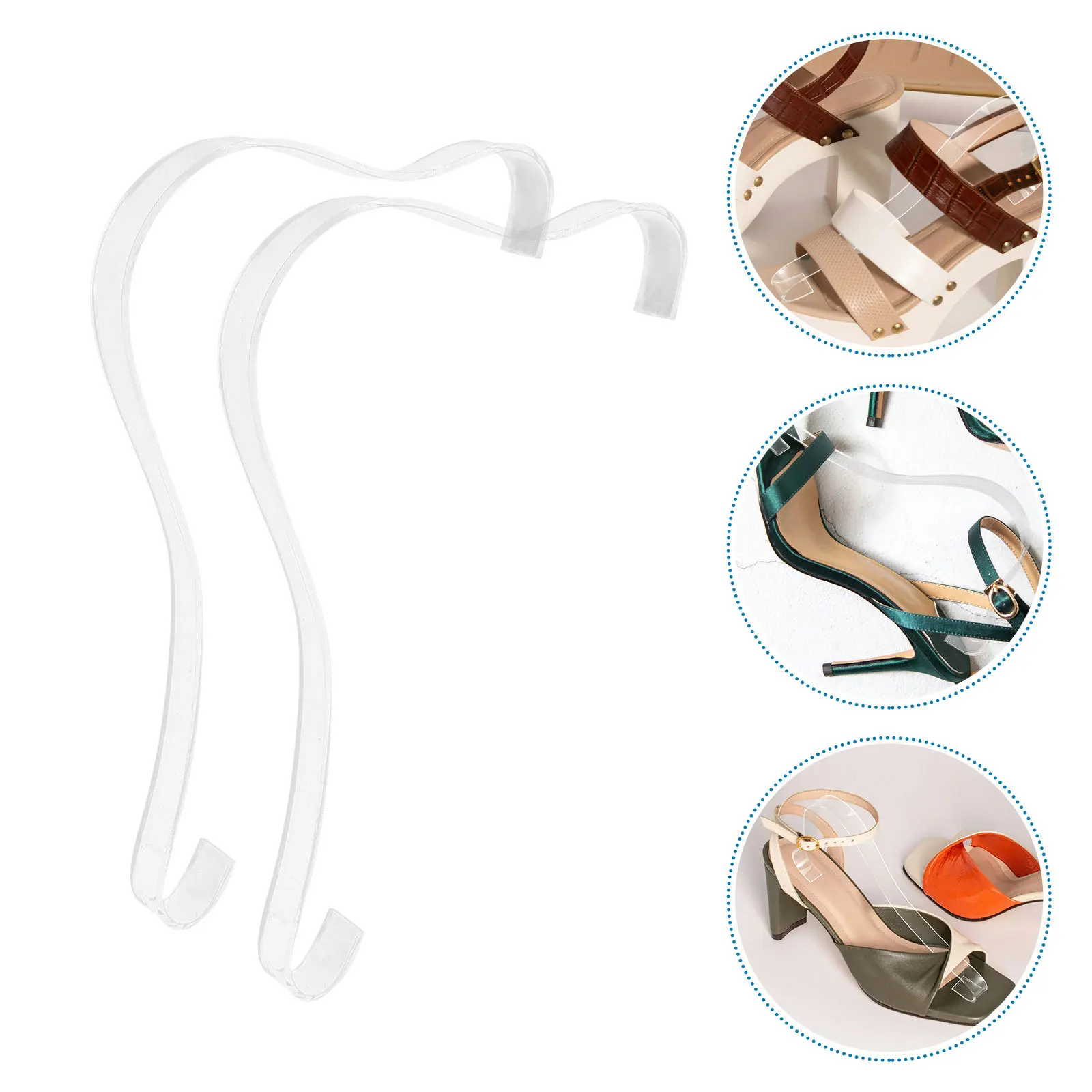 

20Pcs Clear Shoe Rack Acrylic Transparent Organizer Stand for High Heels Sandals Retail Display Rack Closet Storage Holder