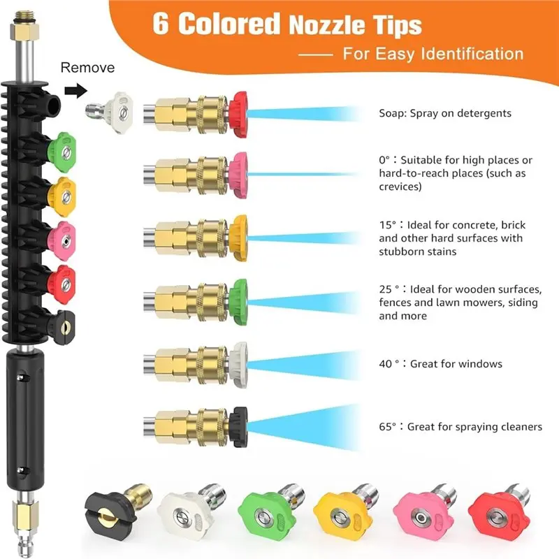 A01F-8' Pressure Washer Spray Extension For Gutter Cleaning 1/4
