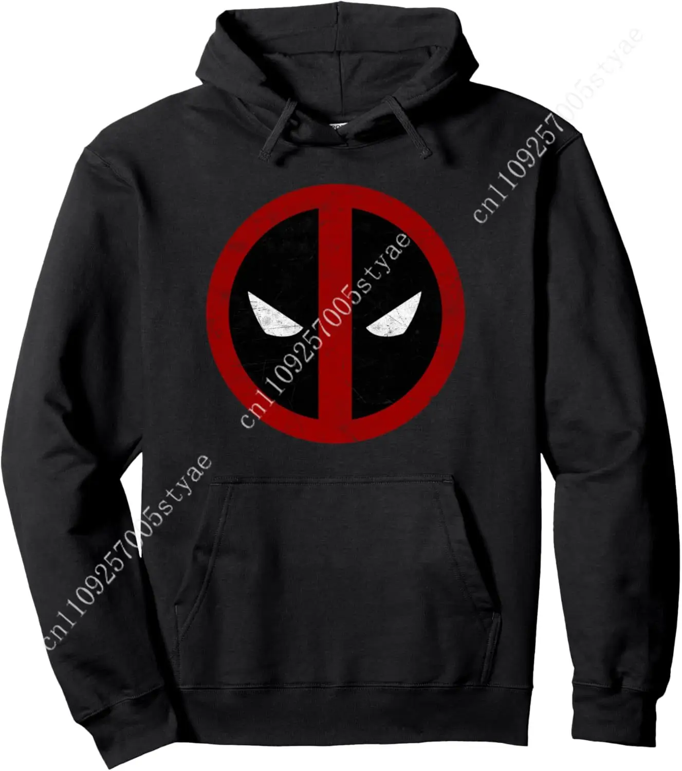Marvel Comics Retro Classic Deadpool Mask Distressed Icon Pullover Hoodie