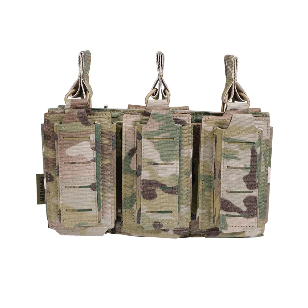 Tactical Molle Magazine Pouch 500D Triple Rifle Pis tol Mag Holder Open Top Mag Bag Carrier for M4 M16 AK AR Glock M1911