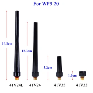 Seti 41v33 41v35 41v24 41v24l 57y04 57y03 57y02 tıg kaynak meşale uzunluğu ekstra uzun/orta/kısa kap geri wp9/17/20/18/25/26 En çok satılan 12 torç, tıg kaynağı, yüksek frekanslı №1