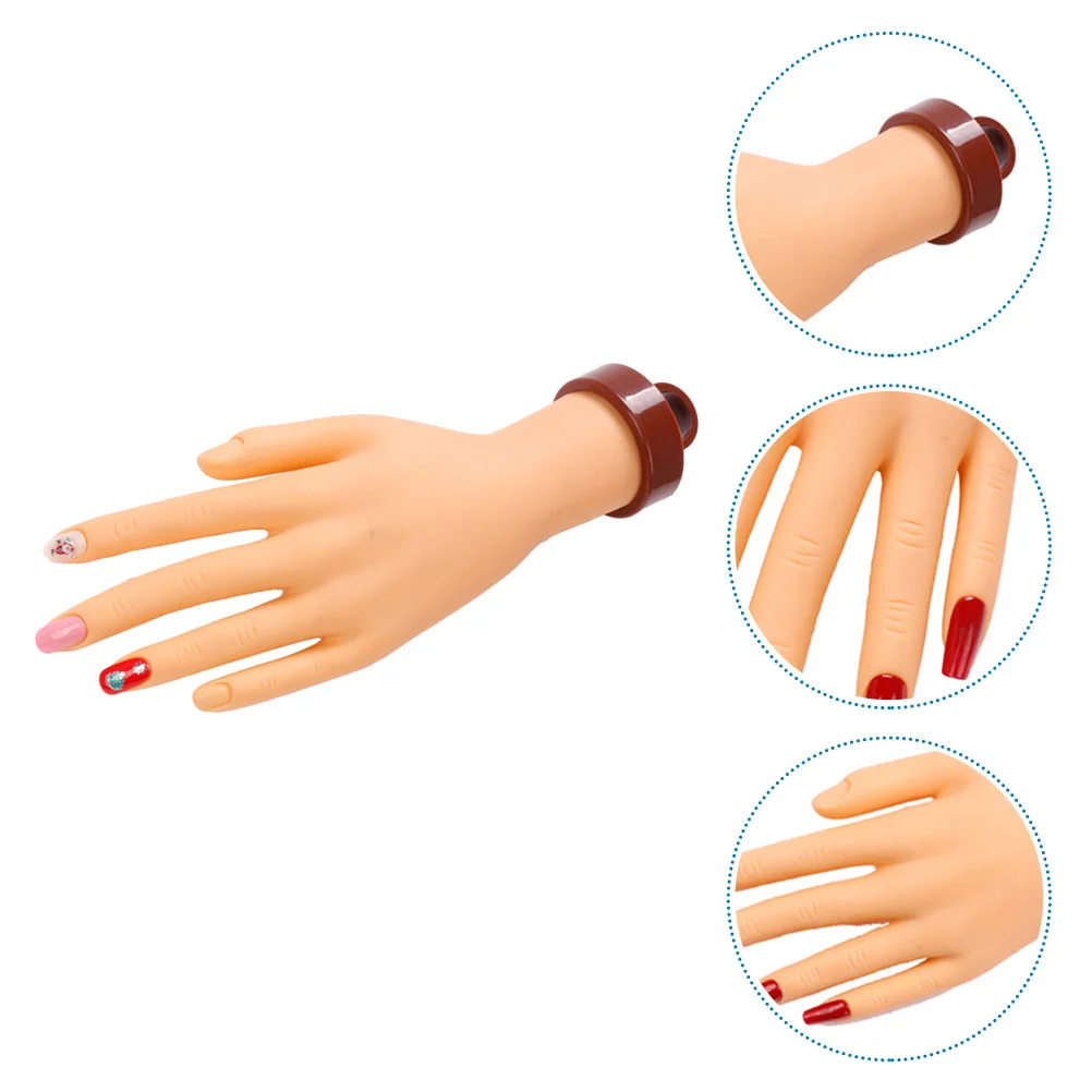 

Manicure Practice Hand Model Training Tool Trainer Fake for Nail Pvc Beginners