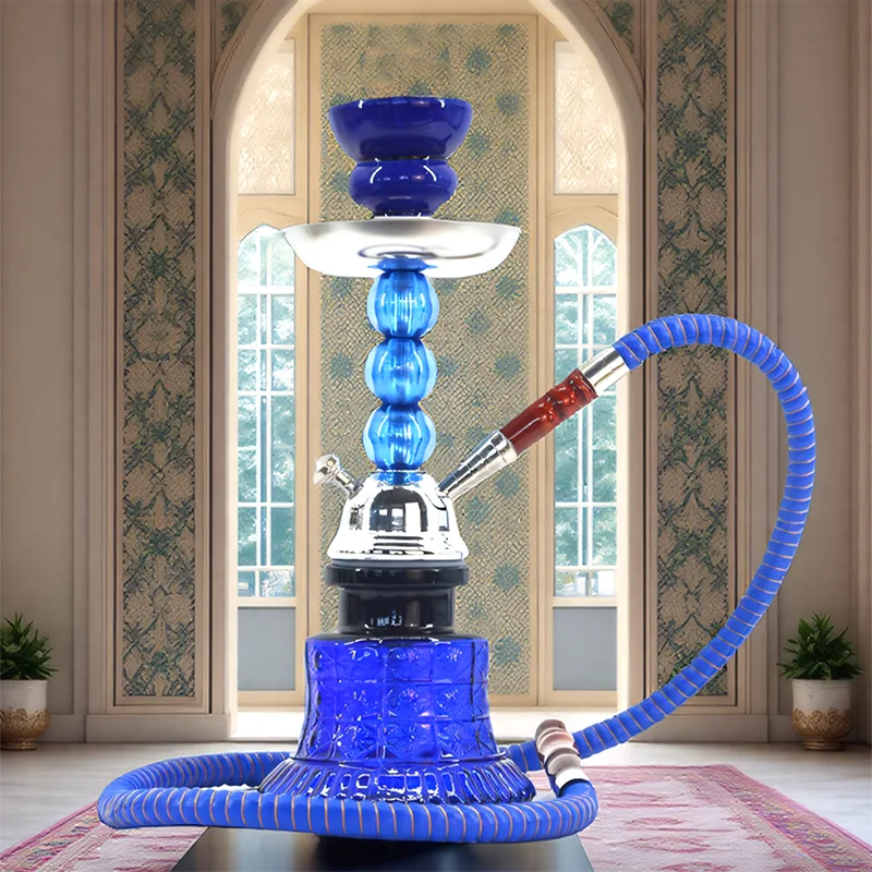 

Black Blue Red Yellow,10.6in\27cm Small,Single Hose 1,Bar Shisha Full Set Luxury Smoking Pipe Hookah Set,Glass Vase