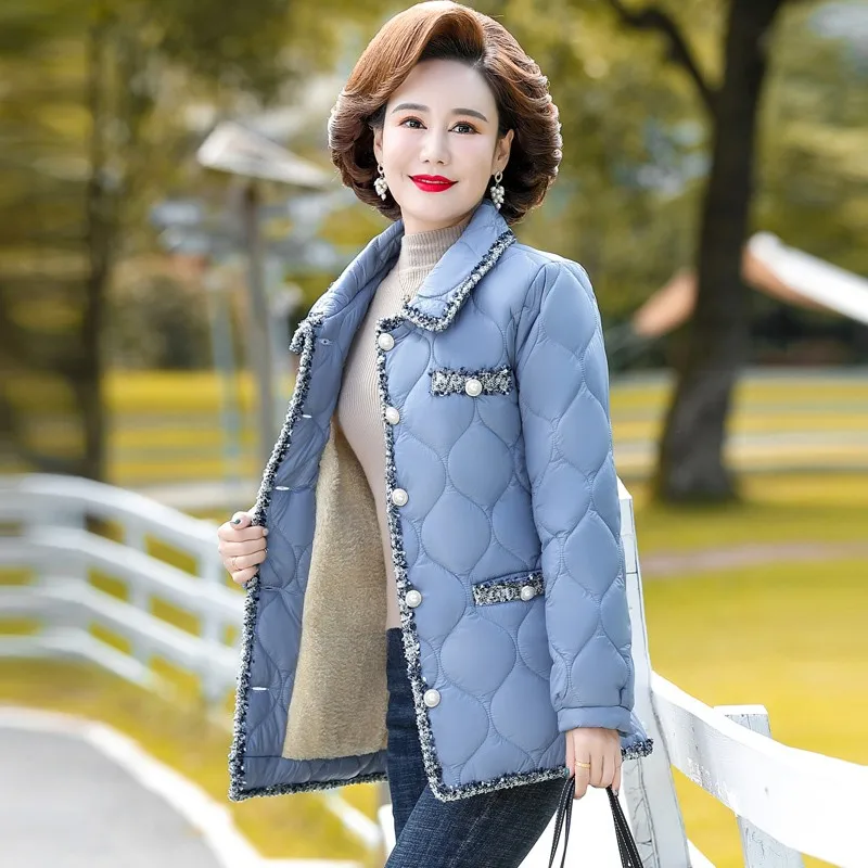 Fashion Fleece Short Jacket Winter office Coat Women Clothes Wadded Overcoat Black Parkas XL-5XL Oversized