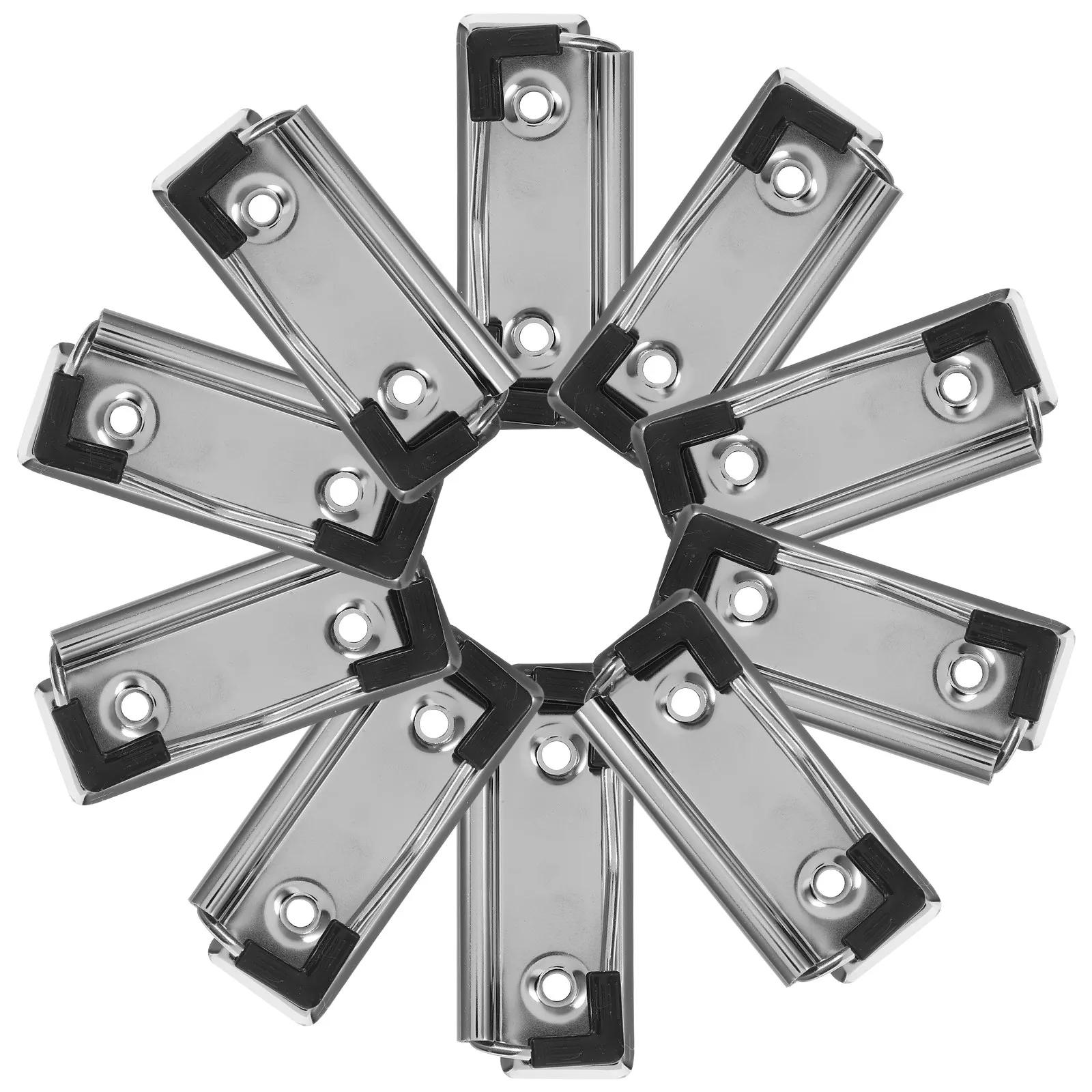 

10Pcs Metal Clipboard Clips Flat Mountable Writing Board Clamps Office School Document Clips Metal Writing Board Clamps