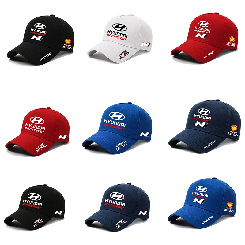Gorra de béisbol para deportes al aire libre, sombrero con protección solar, emblema para Hyundai Genesis N-LINE I10 I20 I30 I40 IX20 IX35 Kona Getz Veloste