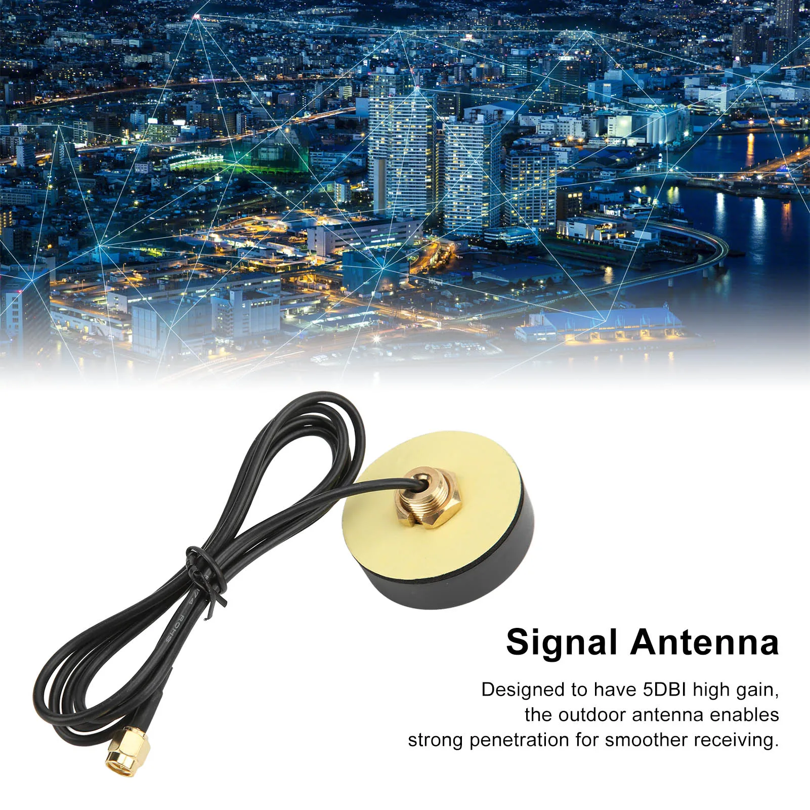 Antenna IP67 Waterproof Round 5DBI High Gain 700‑2700MHz Accessory Part JG‑005‑2.4G Outdoor Antenna Signal Antenna