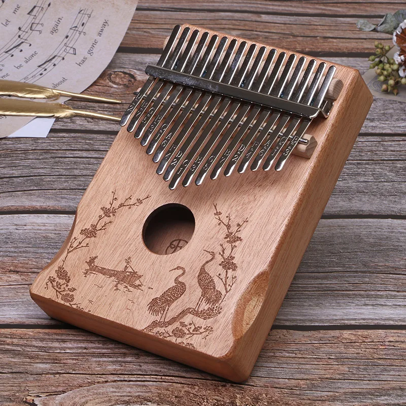Lydesy 17-Tasten Kalimba Daumenklavier-Set, Manuell Gestimmt, Tragbares Fingerklavier, Geschenk für Kinder und Erwachsene, Anfänger, Festival, Geburtstag – Detail 13