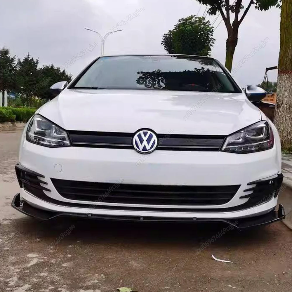 

Maxton Style For VW Golf 7 7.5 GTI GTD GTE R R-Line 2012-2020 Gloss Black Car Front Bumper Splitter Lip Diffuser Spoiler Guard