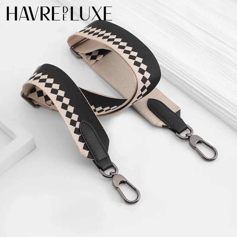 Canvas Shoulder Strap For Longchamp Hobo Replacement Black Grey Wide Crossbody Strap For Woman Handbag Removable Bag Accessories