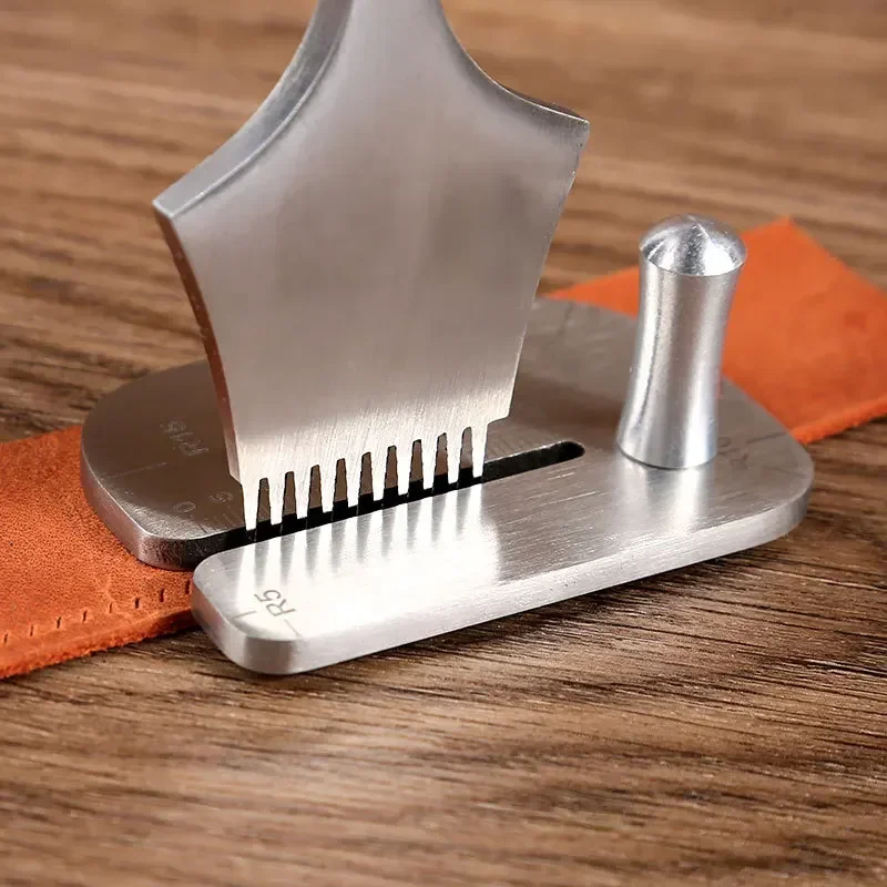 1 Set Leder-Ziehbrett Praktisches Schneidewerkzeug Edelstahl Manuelles Leder-Schneidewerkzeug Hilfzubehör Dropshipping – Detail 3