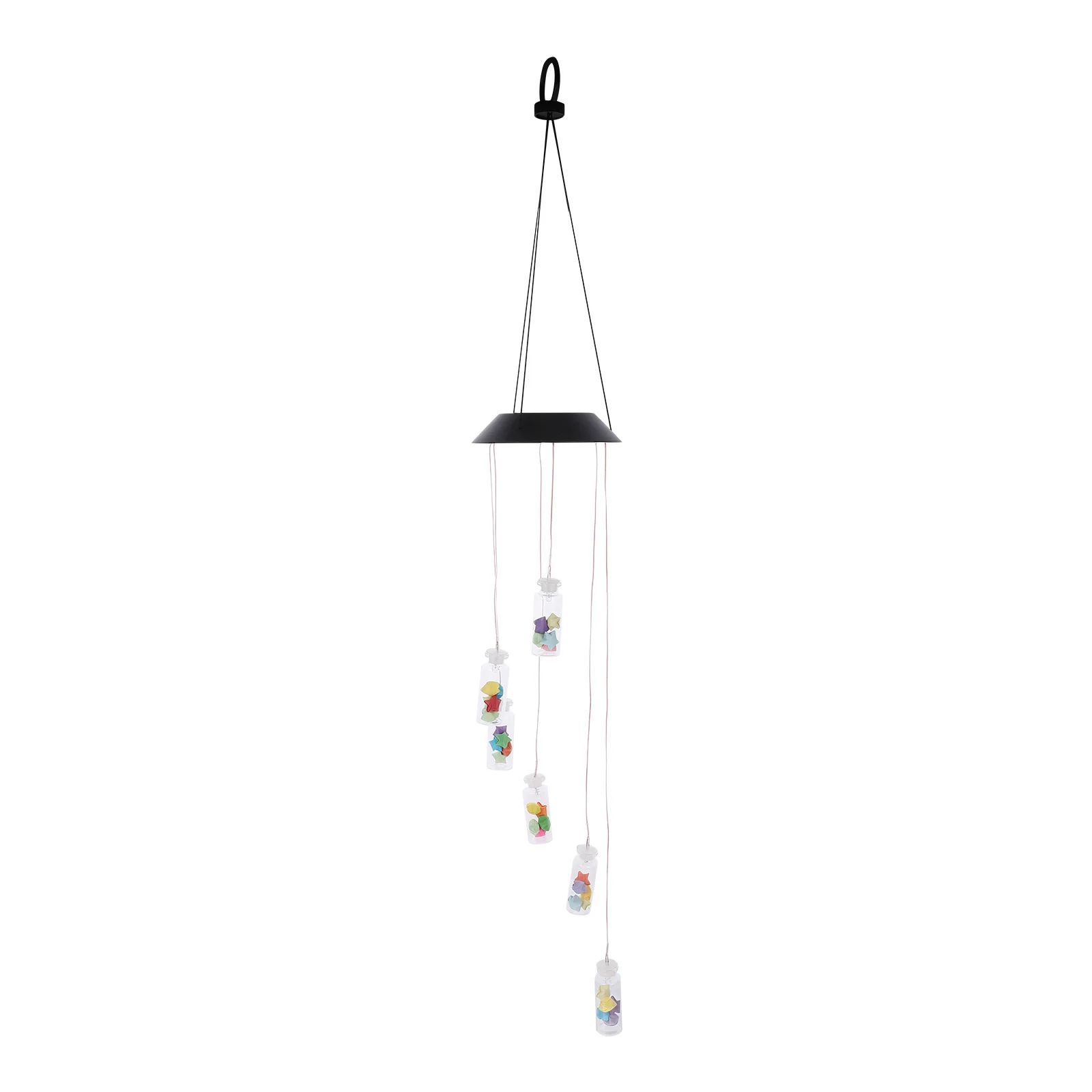 

Solar Wind Chime Light Resin ABS Metal Base Color Changing LED Garden Hanging Lamp Outdoor Decor Yard Ornament