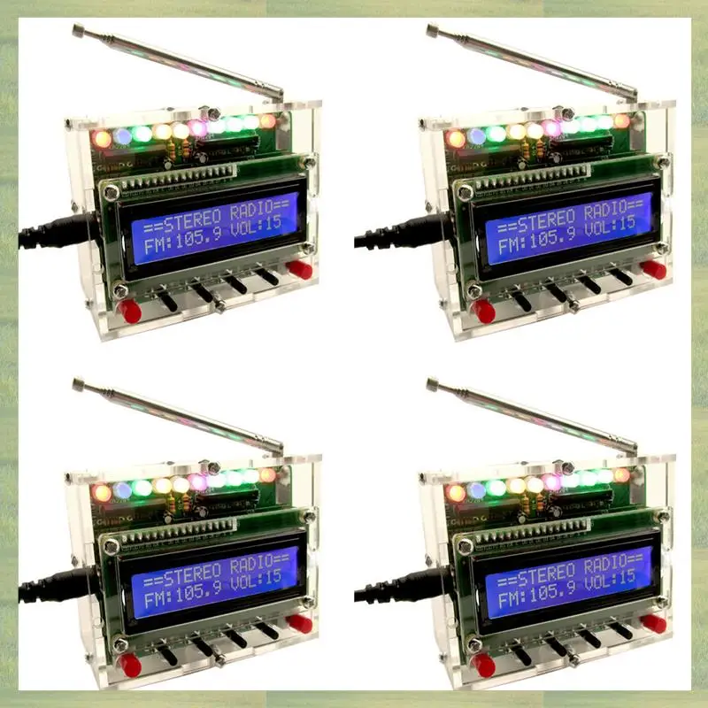 N15R-4X DIY DC 5V Digital Radio Kit Parts TDA5807 51 Single-Chip FM Digital Sound Machine STC89C52 Chip 87MHZ-108MHZ