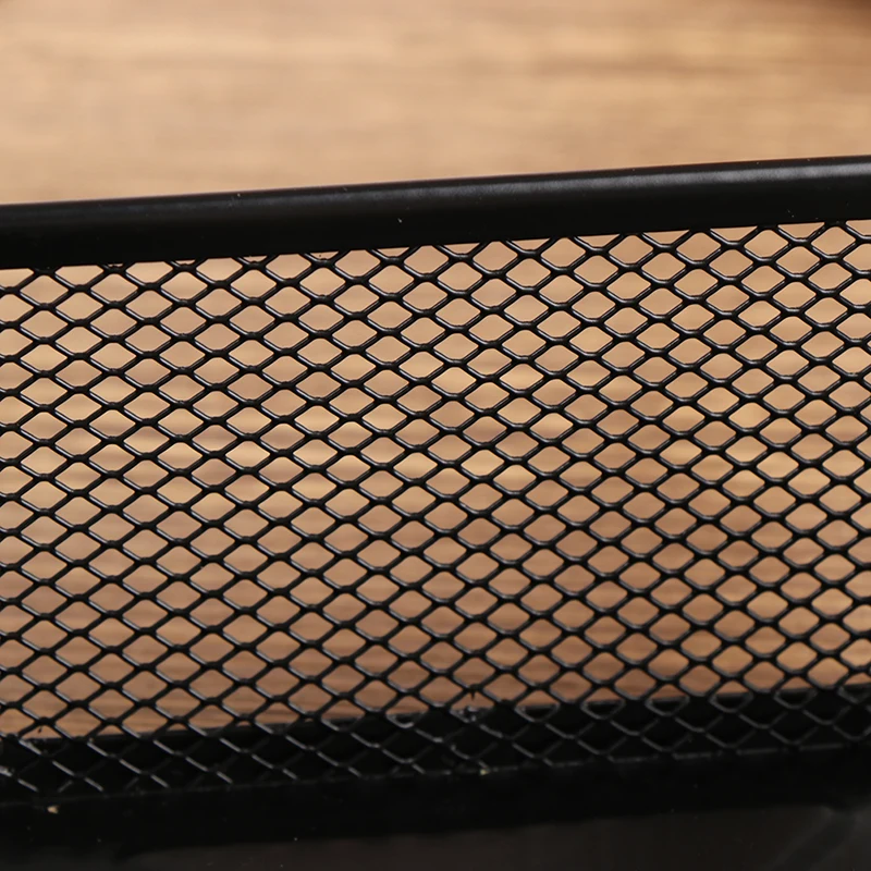 Desk Stationery Organizer Creative Metal Pen Holder Pencil File Storage Rack Storage Box Office Accessories Desktop Ornament