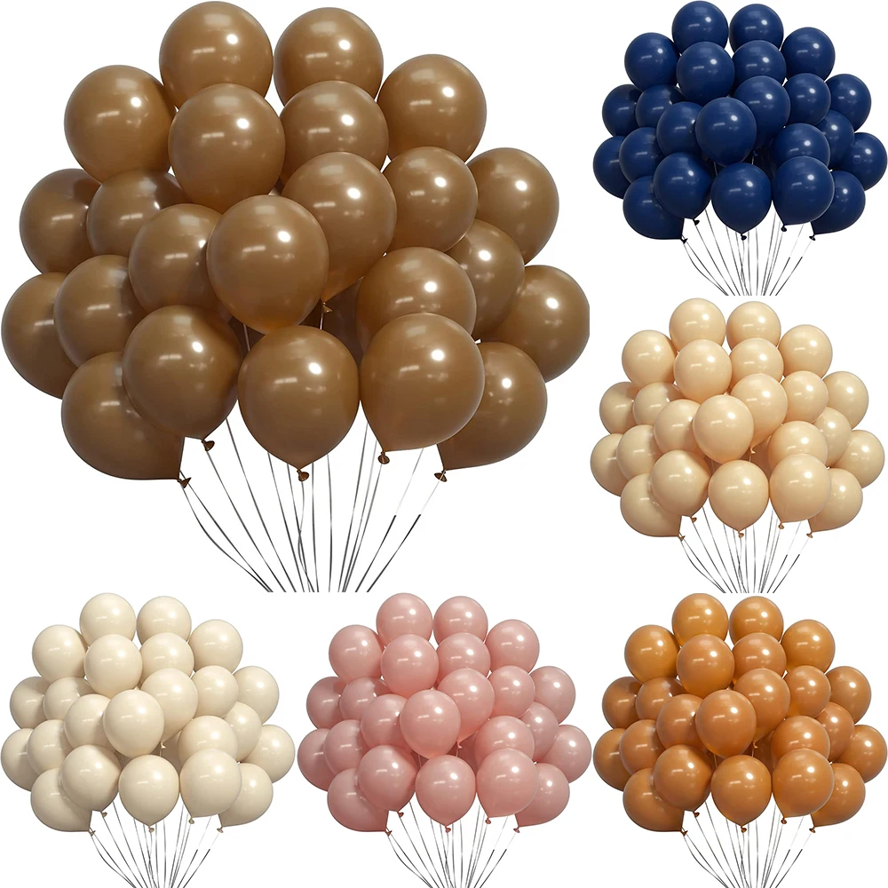 5/10/12inch Retro Brown Balloons Skin Pink Cocoa Latex Balloon Kid Birthday Party Wedding Baby Shower Decoration Supplies Globos