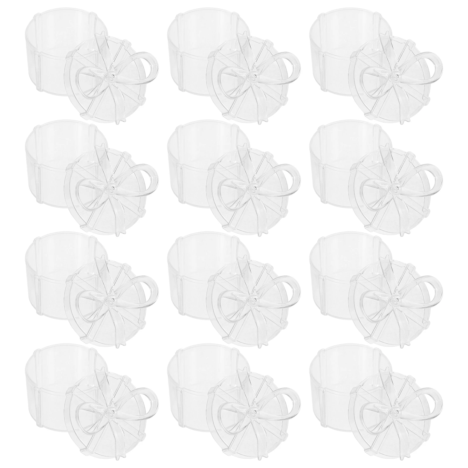 

12pcs Gift Boxes Transparent 2 4x2 2x2 2 Inches Party Favor Jewelry Boxes Candy Packaging Containers Wedding