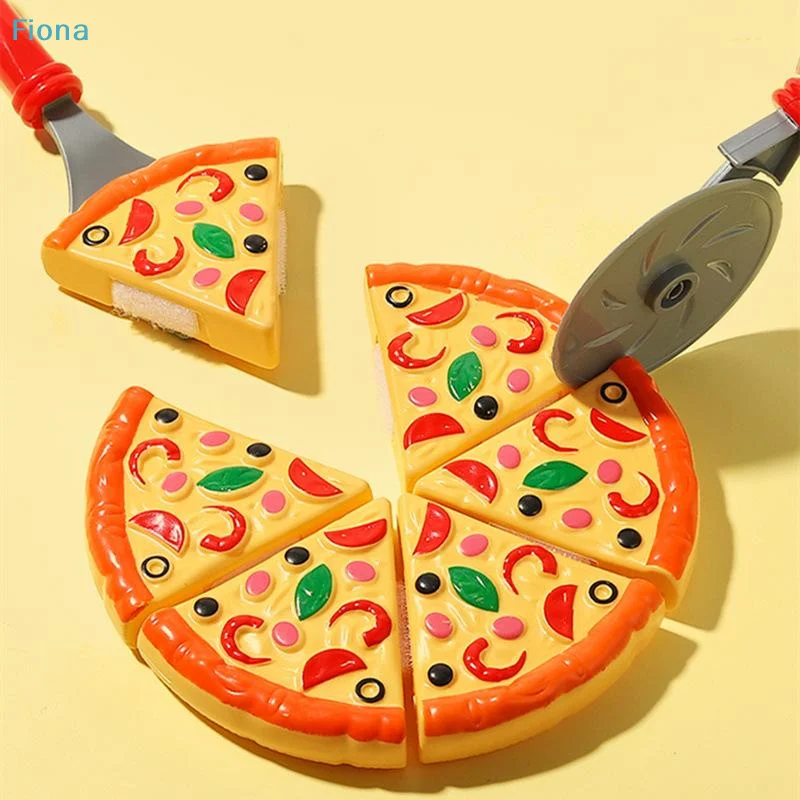 ✔Kids Pretend Play Pizza Toy Set,Slicable Pizza Play Food with Cutter & Spatula,Educational Kitchen Toy for Toddlers
