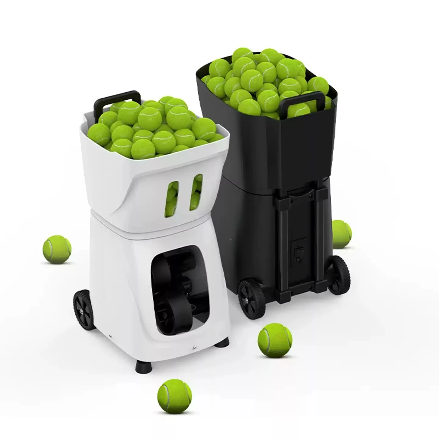 Smart Pro Portable Lightweight Smart Tennis Serve, Built-in Ball Control Function, Foldable Basket, Automatic Single Mo