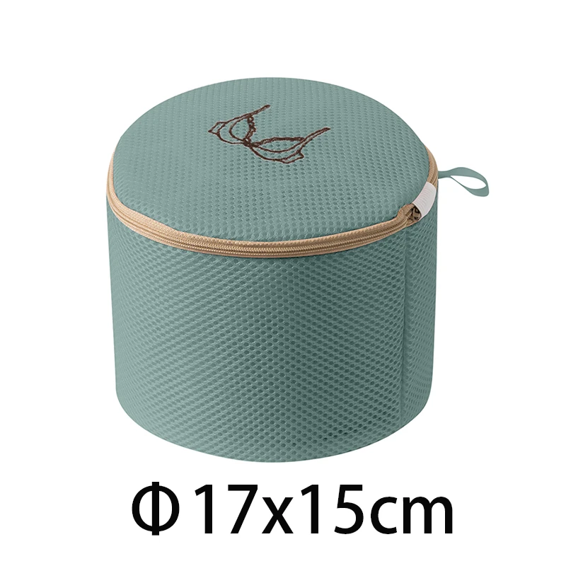 Green Thicken Embroidery Laundry Bag Fine Mesh Washing Bags Household Clothes Storage Pouch Dirty Clothes Basket Laundry Baskets