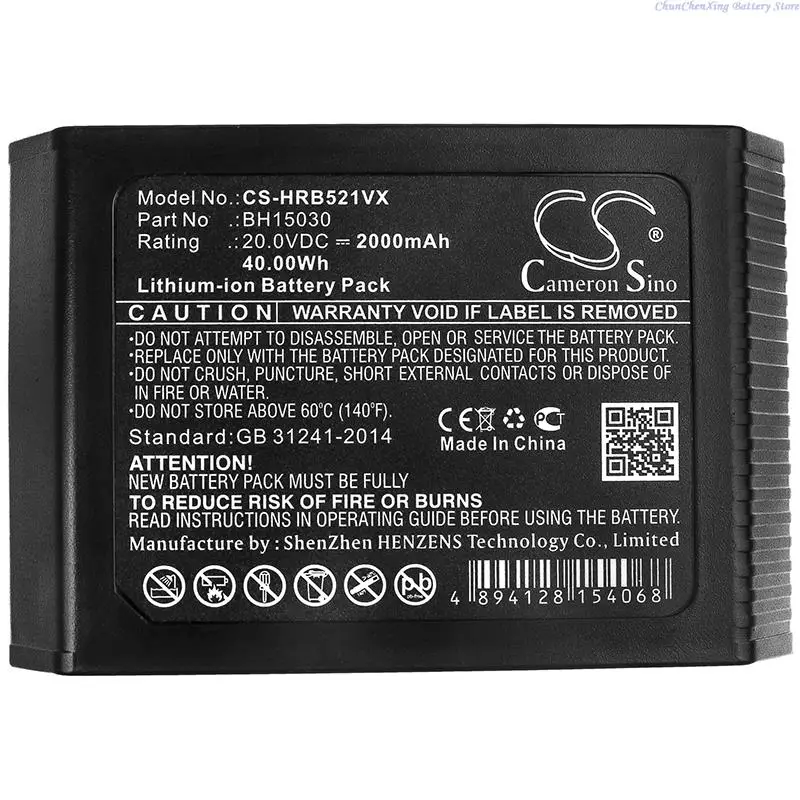 2000mAh/3000mAh/4900mAh Vacuum Cleaner Battery BH15030, BH25040 for VAX ONEPWR SpotlessGo Cordless