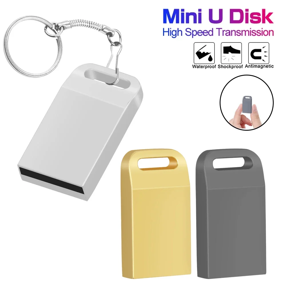 Super Mini 4 Color Metal USB 2.0 32GB 64GB Flash Drive 128GB Pendrive 16G 8 4G Pen Drive U Disk Flash Memory Stick Fast Shipping