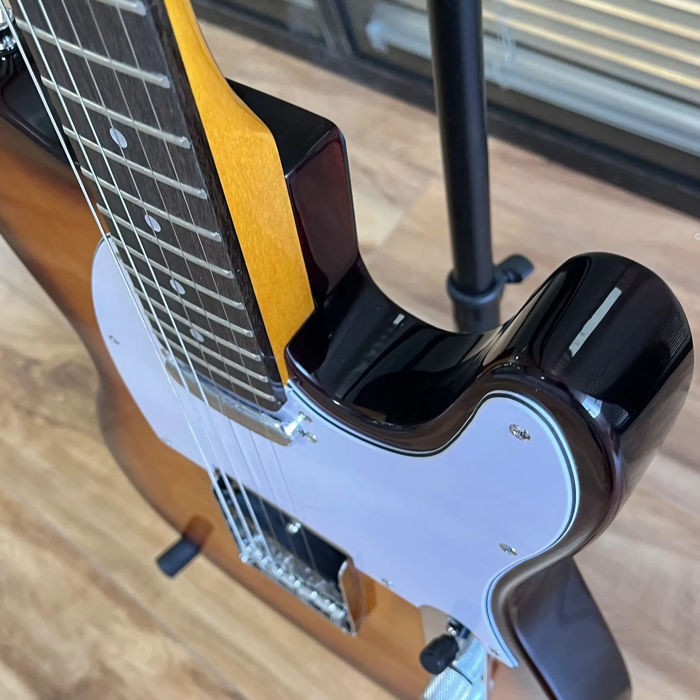 U.S. Warehouse In Stock Electric Guitar 6 String Rosewood Fretboard Silver Hardware Solid Color Christmas Gifts Available In US Warehouse Free Shipping