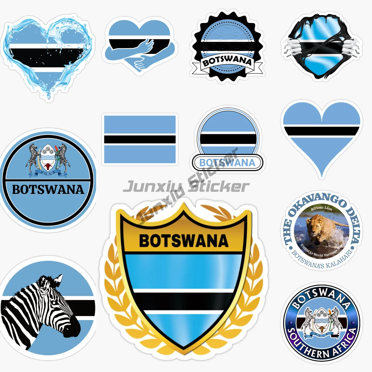 

BOTSWANA флаг карты наклейки ноутбук грузовик окна автомобиля аксессуары велосипедный шлем гоночное украшение водостойкая виниловая наклейка Декор графический