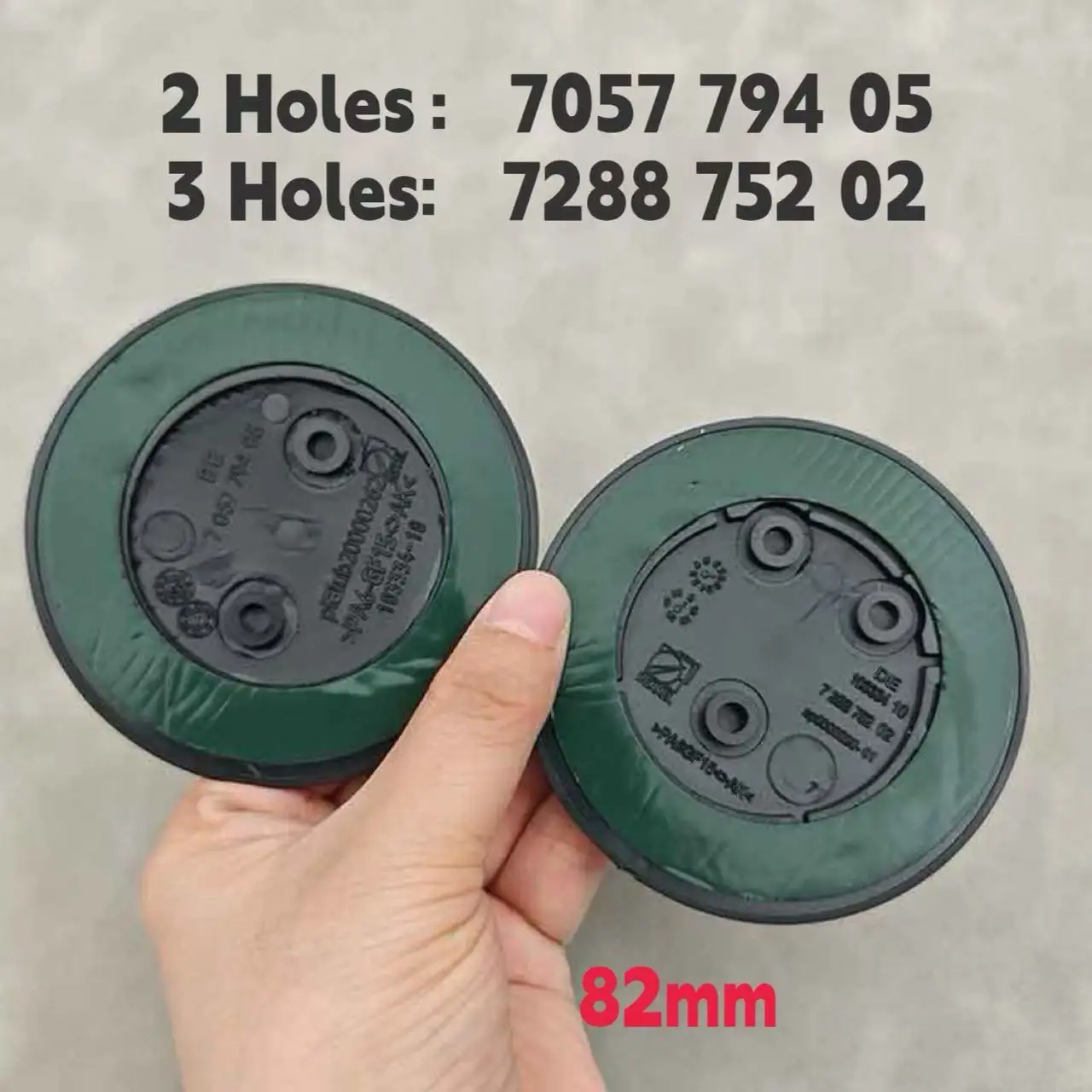 82mm Front Emblem Replacement Part Compatible with 2-Hole OEM 7557 794 05 / 3-Hole OEM 7288 752 02