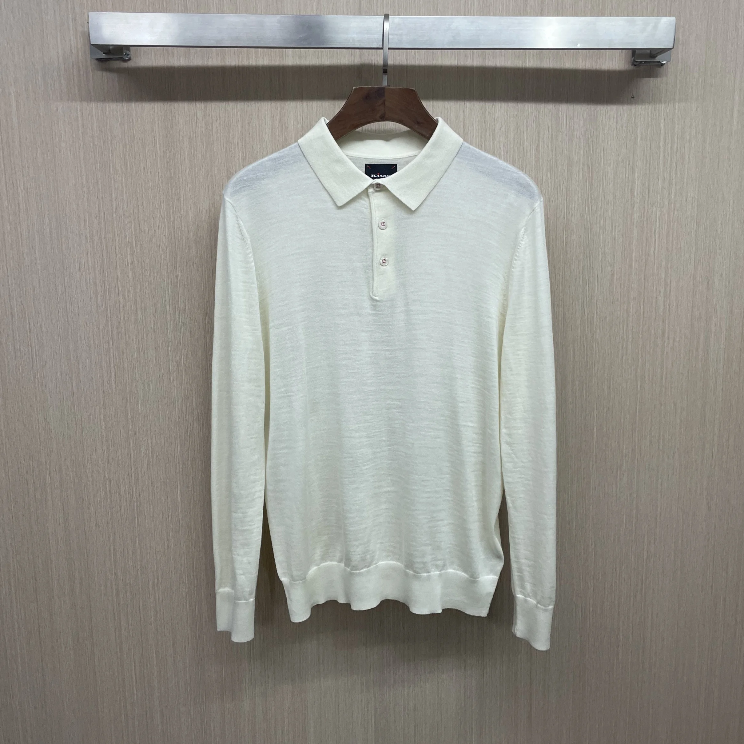 

2025 autumn new Kiton men's business polo collar wool knitted sweater