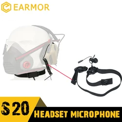 EARMOR S20 shooting earmuff microphone neckband/bone conduction microphone suitable for tactical headphones M32/M32H