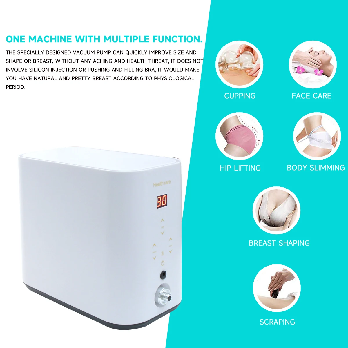 MEISIKANG Enlargement Breast Massager Vacuum Pump Enlarge Multifunction Vacuum Butt Lift Machine