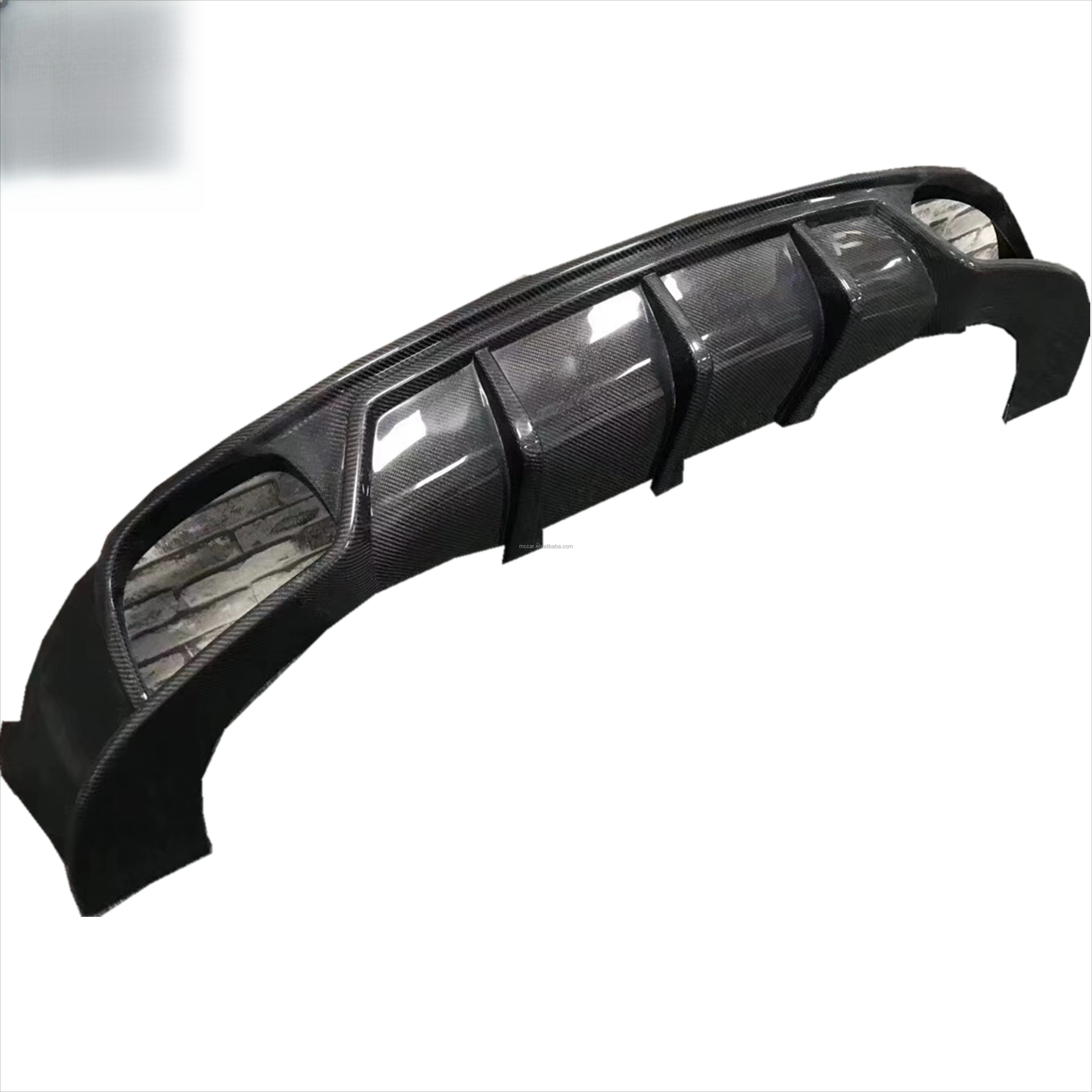 Carbon fiber rear diffuser car bumper
