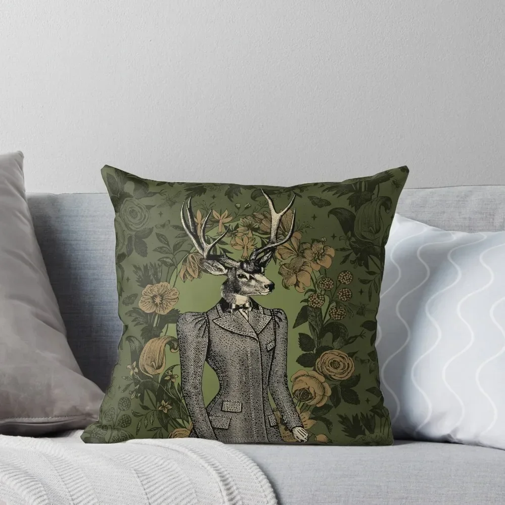 

Victorian Stag Throw Pillow Custom Cushion Sofa Cushion Cover Christmas Pillows Decorative pillow case Pillow