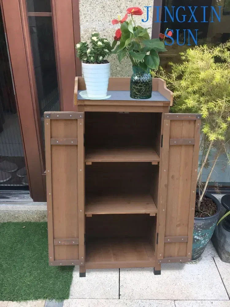 High QualityOutdoor small size cabinets storage boxes  rain and sun protection wooden cabinets