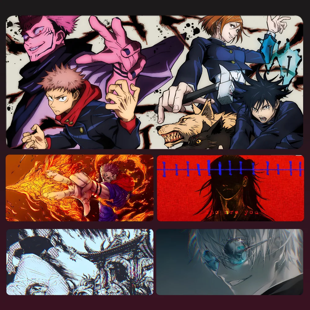 

anime J-Jujutsu K-Kaisen Mousepad Mouse Mat Desk Mat With Pad Gaming Accessories Prime Gaming XXL Keyboard Pad