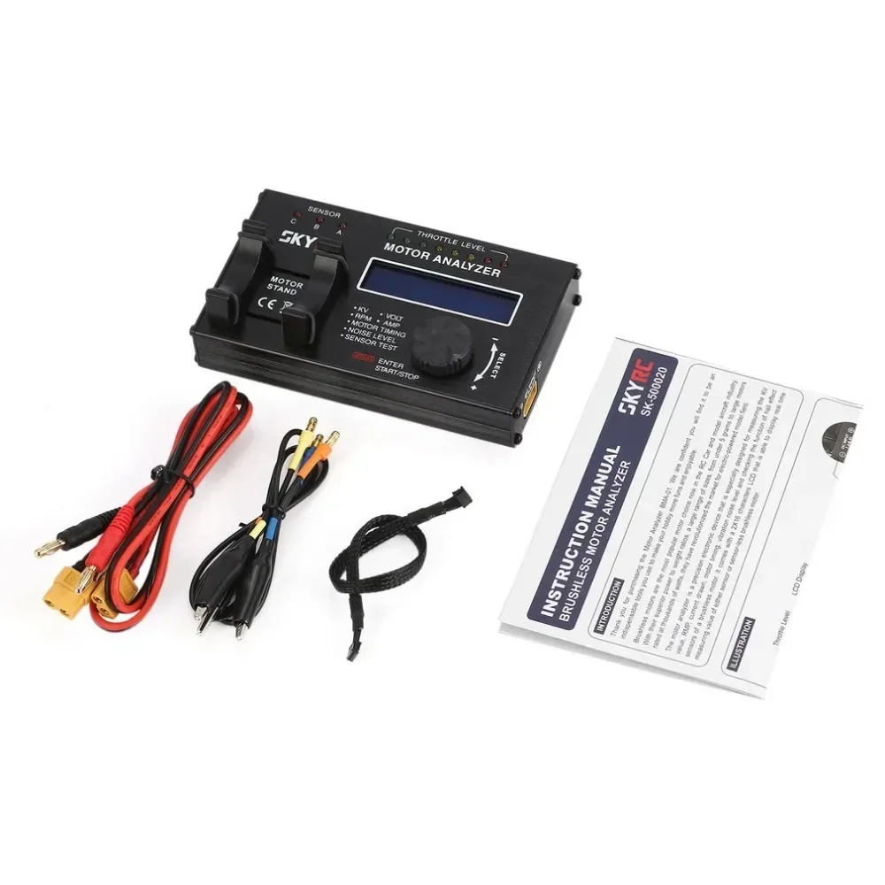 

SKYRC Motor Analysis Tester Electric Brushless Motor KV Voltage Tester 7.4-8.4V with LCD Display Screen for Car Aviation Model