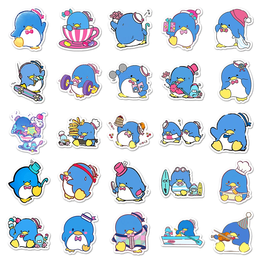 10/30/50PCS น่ารักการ์ตูน TuxedoSam สติกเกอร์ Sanrio Kawaii Penguin Decals DIY โทรศัพท์แล็ปท็อปโน้ตบุ๊คตู้เย็นกีตาร์ Graffiti ของเล่น