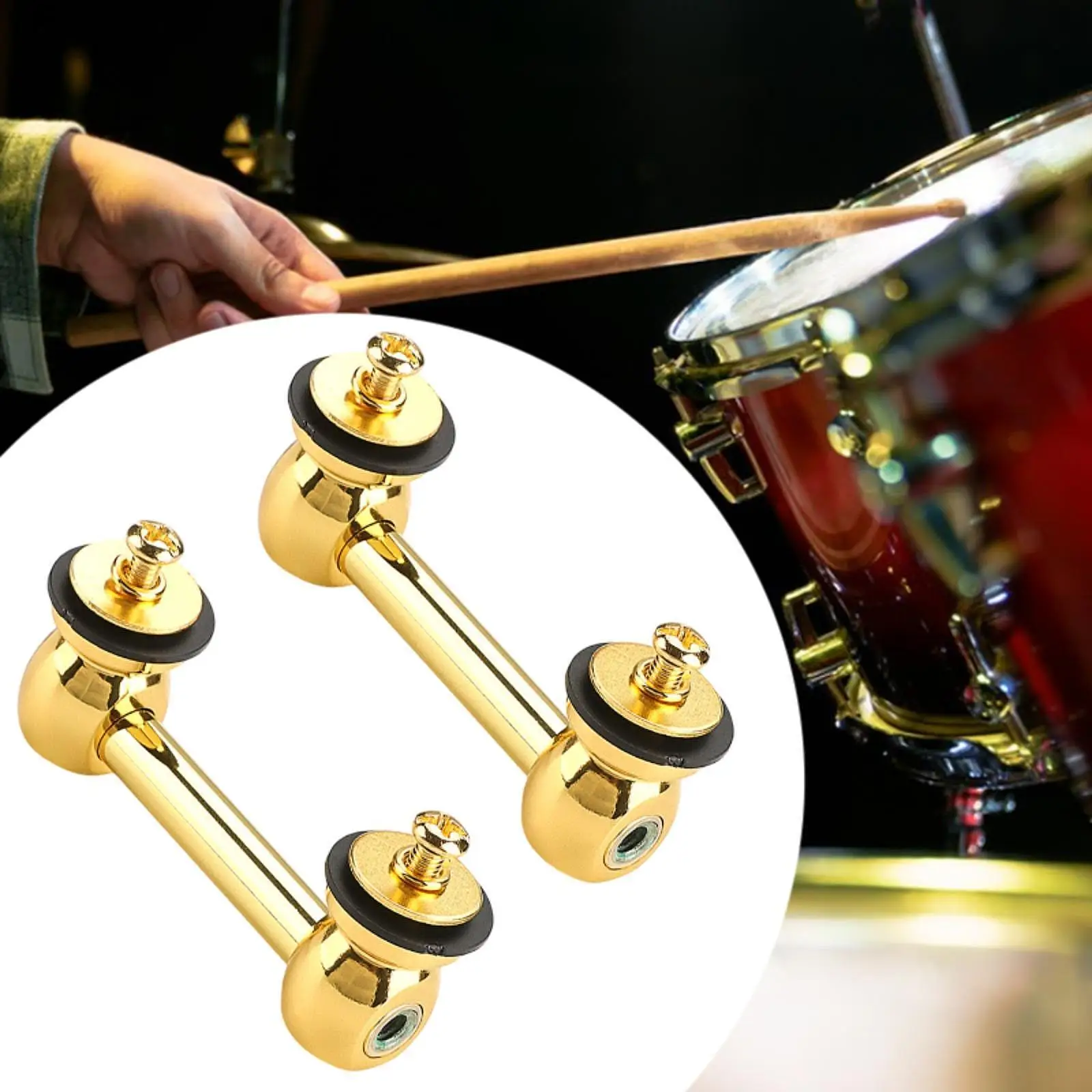 2Pcs Snare Drum Lugs Easy to Install Sturdy Replaces Aluminum Alloy Two Side Snare Drum Lugs for Exercise Stage Show Practice
