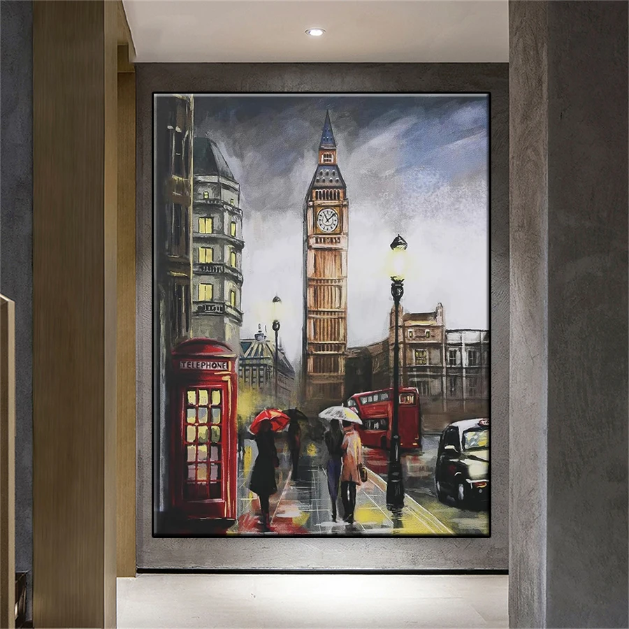 

Набор для вышивания алмазной мозаикой 5D DIY: Романтические городские улицы с пешеходами. Алмазная живопись, вышивка крестом для взрослых. Декор для дома.