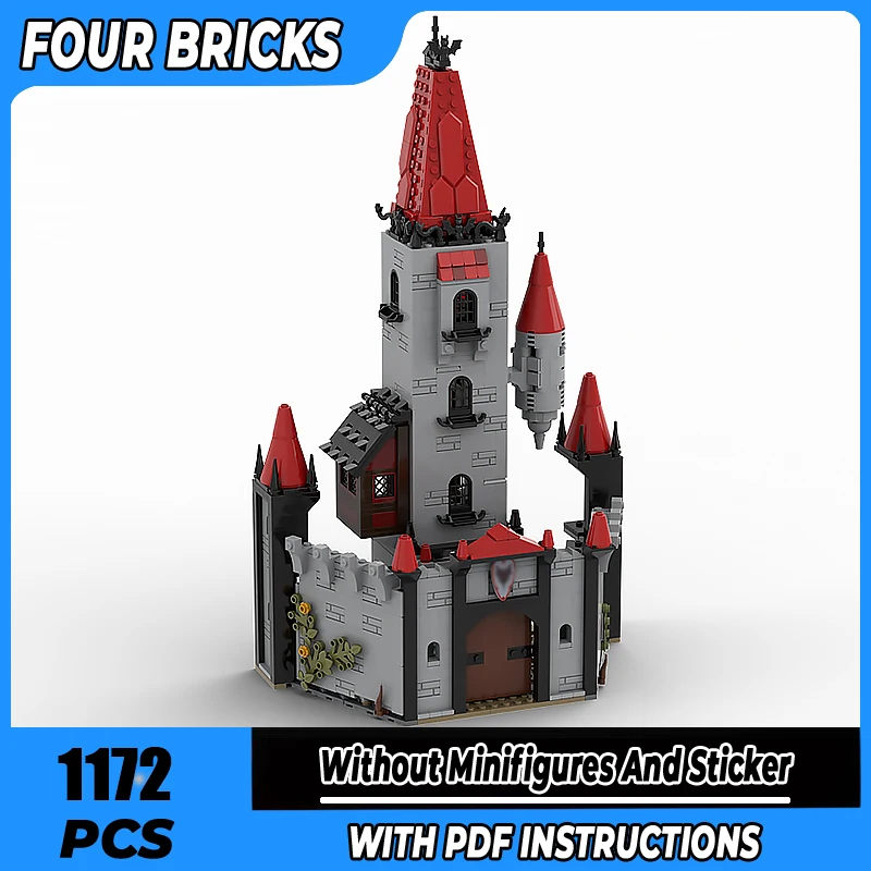 

Moc Building Blocks The Batlord's Fortress Technology Modular Bricks Model Gifts Christmas Toys DIY Sets Assembly！