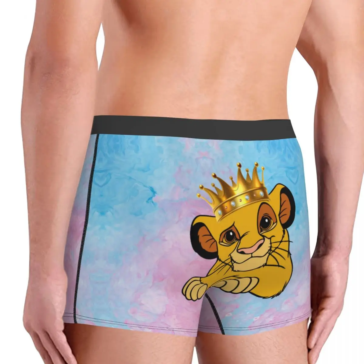 Calzoncillos Boxers personalizados del Rey León Simba Cub, calzoncillos de dibujos animados para hombre, ropa interior, calzoncillos geniales