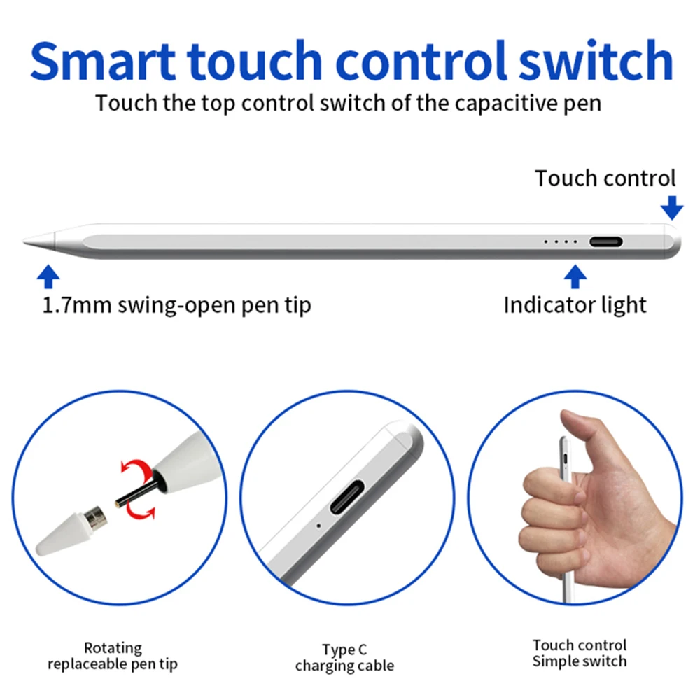 Stylet de dessin universel pour écran tactile, pour Apple Ipad, tablette, téléphone portable, Huawei, Samsung, Xiaomi