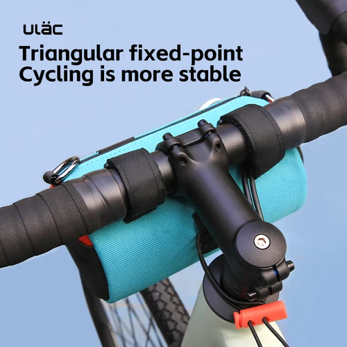 Imagen 2 del producto Bolsa para manillar de bicicleta multifuncional ULAC, bolso de hombro portátil impermeable de gran capacidad de 1,1/1,5/2,7l, accesorios para ciclismo