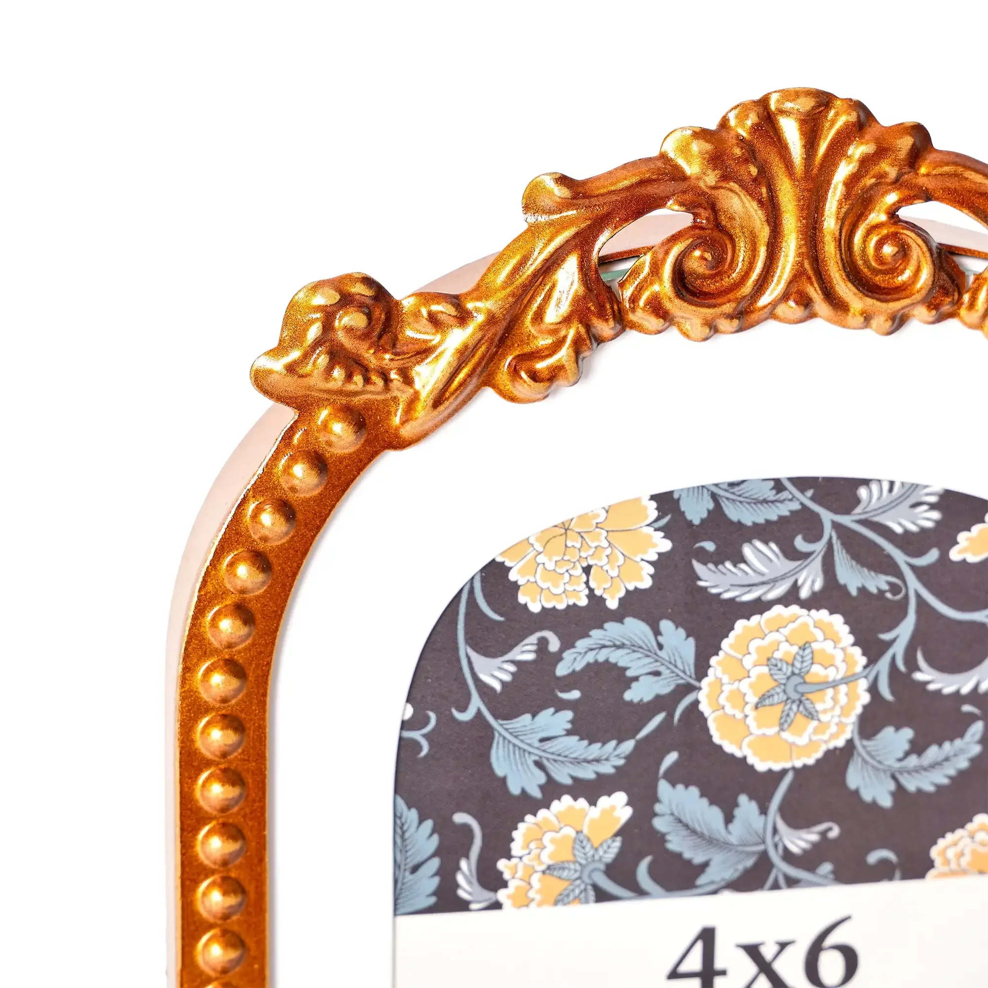 4x6フィルグランテーブルフォトフレーム、ゴールド