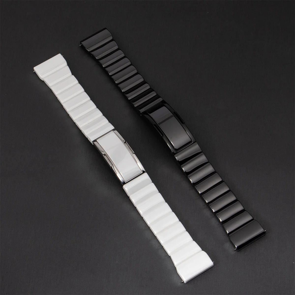 22MM Ceramic Loop Band for Huawei GT 6/5/4/Pro 46mm Luxury Loop Strap for Amazfit Bip/GTR/Cheetach/Balance Folding Buckle Correa