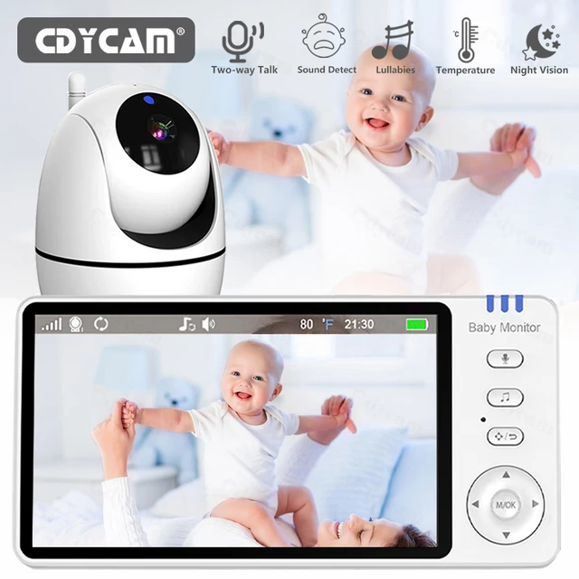 5-calowa niania wideo z kamerą Zoom PTZ Babyphone Cam ochrona bezpieczeństwa kamery monitorujące czujnik temperatury kołysanka