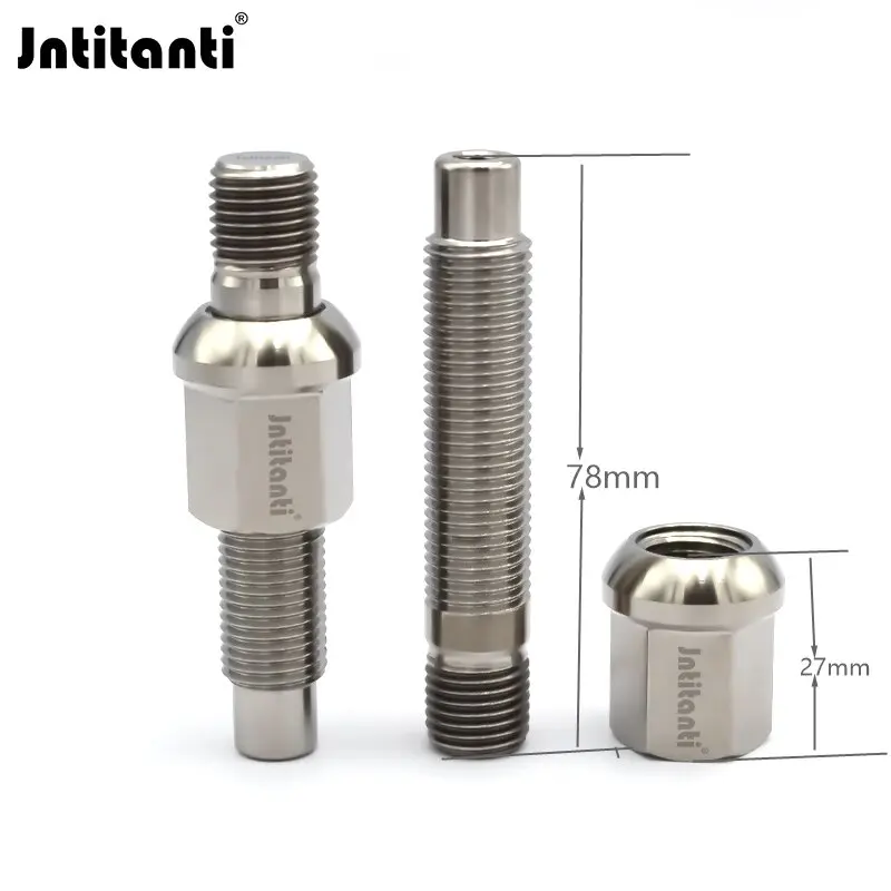 

Jntitanti 20pcs Wheel stud kits M14*1.5mm racing ball seat Gr.5 titanium wheel stud conversion kits for VW AUDI Mercedes-Benz