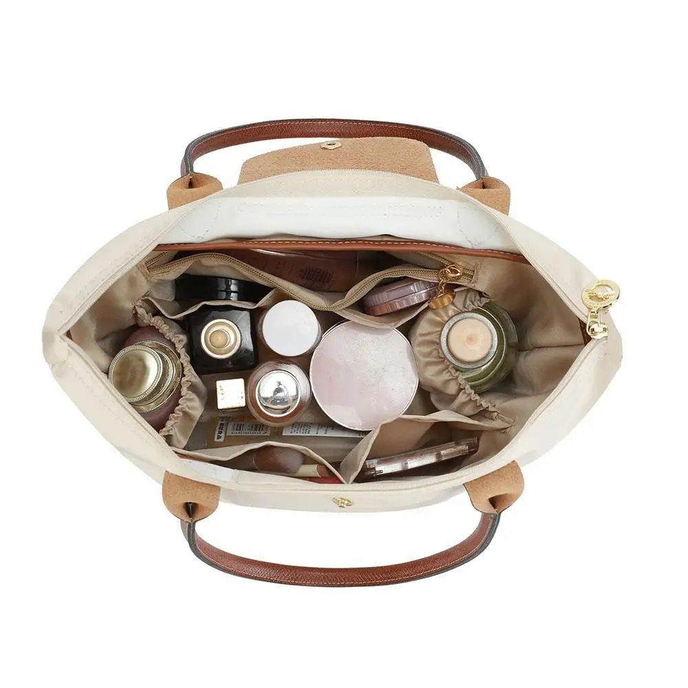 منظم حقيبة الساتان إدراج حقيبة حمل صغيرة محفظة منظم إدراج حقيبة يد تخزين مستحضرات التجميل بطانة دعم المشكل أكياس الملحقات #4